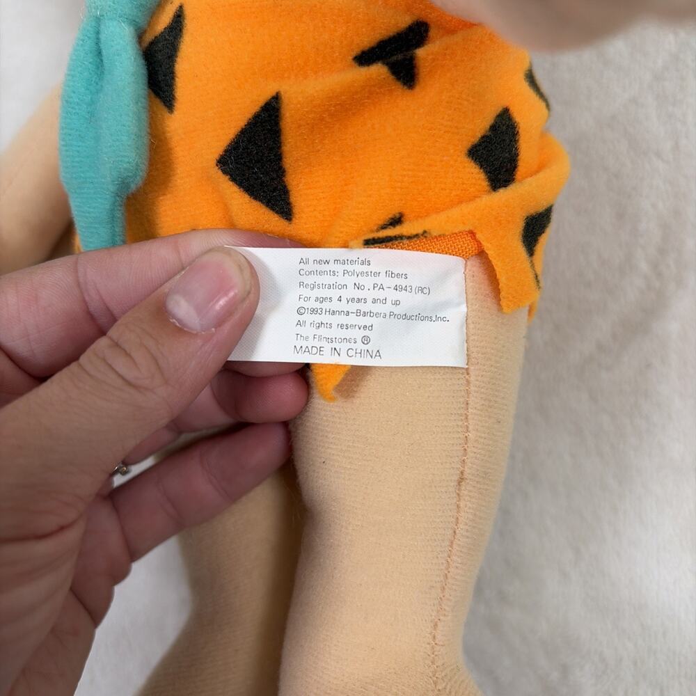 The Flintstones Fred & Barney Rubble Plush Stuffed Toy Play by Play 10” 1993 - Picture 6 of 16